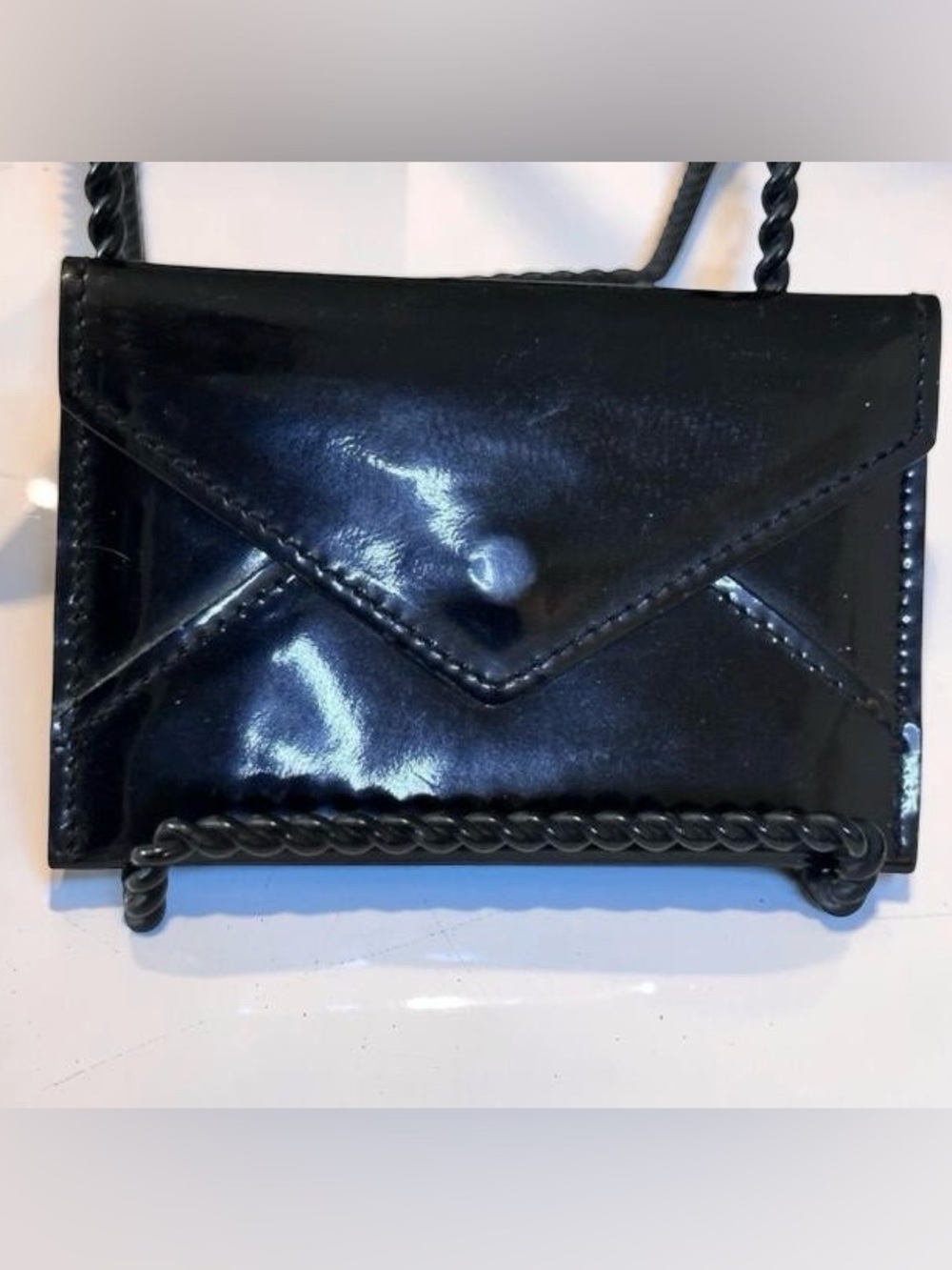 Tiffany & Co. Black Patent Leather Envelope Wallet
